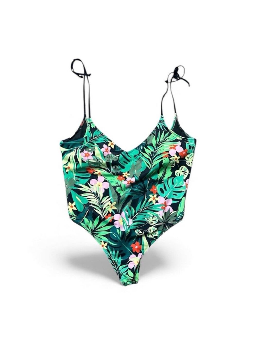Plus Size Tropical One Piece Swimsuit Women 2X Jungle Botanical Cruise Pool Deck